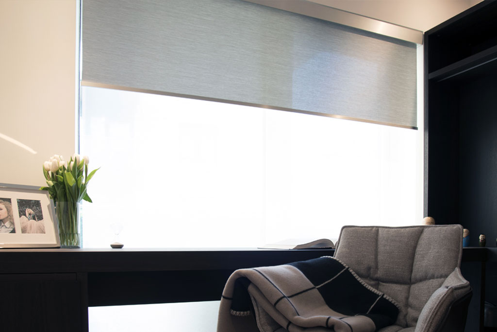 Project: Fulham - London V03 Roller Blind System, motorised, RTS Finish: Frosted Silver
Interior design: Vladimir Fasij