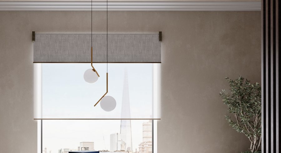 Bespoke window treatments framing an architectural space with refined elegance
