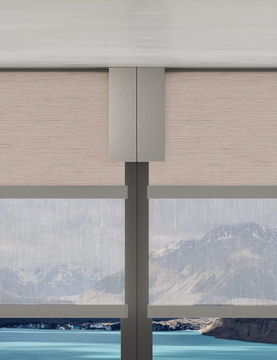 Two-layer roller blinds
